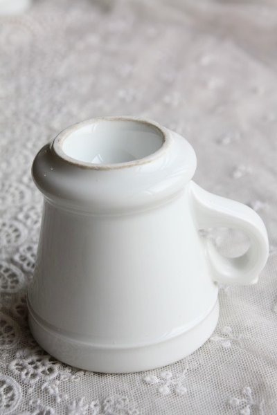 画像1: お買い得　フランス製　アンティーク　Brulot　ブリュロカップ　色艶の良い白地無垢　1800年代後期〜1900年代初期