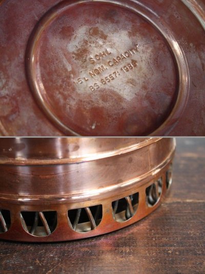 画像2: お買い得　1985年　英国ビンテージ　銅製ケトル (クロム・コイル付）　湯が沸くのが早い優れものです！　1.5リットル　木製ハンドル