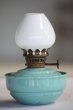画像3: 1930年代　イギリス製　KELLY　アンティーク　オイルランプ　ベビーブルータンク ＆ ミルクガラス　点火テスト済　実用品 (3)