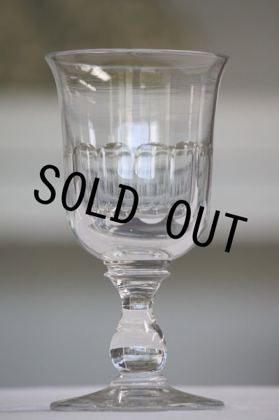 画像1: オールドバカラ 1900年代初期 フランス製 アンティークワイングラス クリスタルガラス チューリップ型　口径8.0ｃｍ　全高15.2ｃｍ (1)