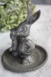 画像3: 1900年代中期　イギリス製　ビンテージ　可愛いウサギのペン立て　ズッシリとしたシルバープレート製　全高9.8ｃｍ　260ｇ (3)