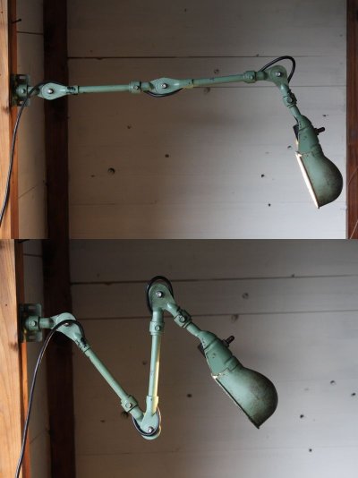 画像1: 1960年代　アメリカ製　Fostoria社　Machine Lamp　インダストリアル　工業系アトリエランプ　枯れた渋いジェダイグリーン