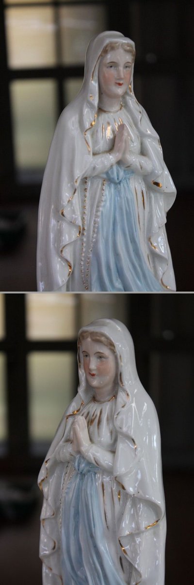 画像3: 美品　1900年代初期　フランス製　奇跡の泉ルルド　アンティーク　聖母マリア像　美しい白磁　高 33ｃｍ　705ｇ