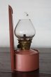 画像4: 1930年代　イギリス製　アンティーク　ケリー　オイルランプ　厚いクリアガラス ＆ ピンクの壁掛け可能タイプ　15.5cm (4)