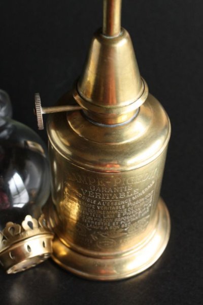 画像3: 1883年　フランス製　PARIS　ピジョン　PIGEON　アンティーク　オイルランプ　美しい真鍮タンク　点灯テスト済の実用品　24ｃｍ