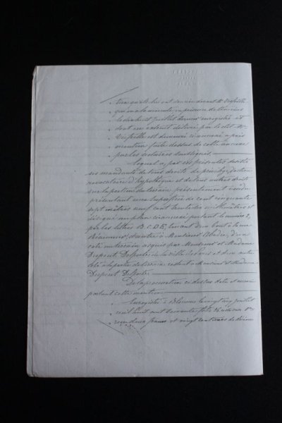 画像3: 1800年代　フランスの古文書　アンティーク・マニュスクリ　枯れたインク　美しい手書き文字　見開き1枚　3ページ