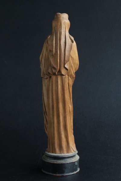 画像1: 1900年代初期　フランス製　アンティーク　木製　聖母マリア像　木彫り　29.5cm