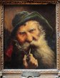 画像3: アンティーク フランス 油彩画 「パイプを持つバスクの男」 ロマーナ・アレーギ (1875-1932) 作 サイン有 木製金彩額装 (3)