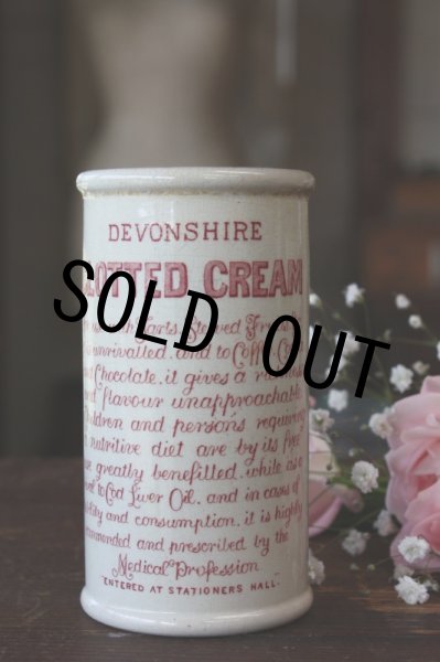 画像1: 少々難有りの為、お買い得価格にて！　希少ピンクロゴ　アンティークCLOTTED CREAM（クロッテッドクリーム） (1)