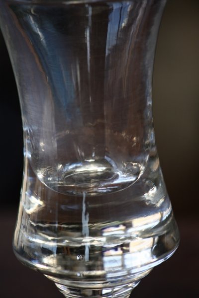 画像1: 1800年代後期　フランス製　アンティーク　ビストログラス　吹きガラス（極厚底上げ）　全高 15ｃｍ　393ｇ　存在感溢れる逸品