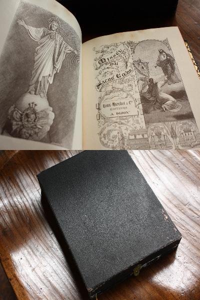 画像3: 美品　1901年　フランス製　アンティーク聖書（ミサ聖典）　オリジナル　ハードボックス付　15.3×11.8×3.0ｃｍ　501ページ