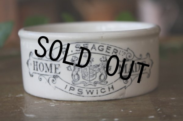 画像2: お買い得　R.SEAGER  IPSWICH　アンティーク　ミート ペーストポット　1900年代初期　イギリス製　径 8.5ｃｍ (2)