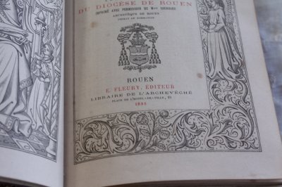 画像1: 1896年　フランス製　アンティーク聖書（ミサ聖典）　MISSEL  ROMAIN　皮表装　15.1 × 12.2 × 3.5ｃｍ　500ページ以上