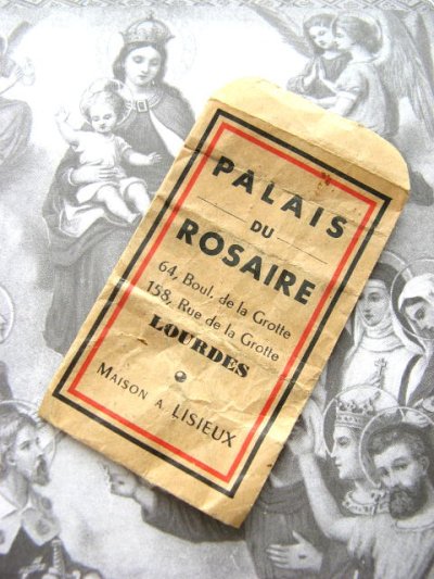 画像3: ★奇跡の泉ルルド 聖母マリアの大きなメダイ オリジナル紙ケース付（1900年代中期・フランス製）