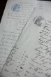 画像2: 1800年代　フランスの古文書　アンティーク・マニュスクリ　枯れたインク　美しい手書き文字 2種類　2枚　6ページ (2)