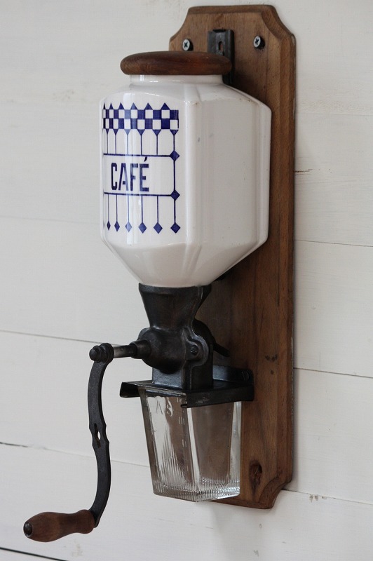 細粗挽き自在の実用美品 フランス製 アンティーク 壁掛け型 コーヒー 