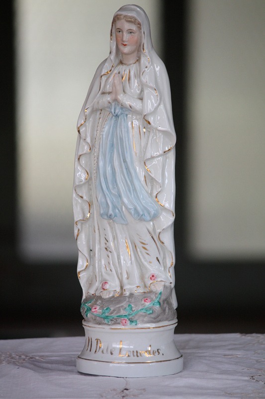キリスト教、カトリック聖像聖物聖母イエスマリア陶磁器の置物w7 - 置物