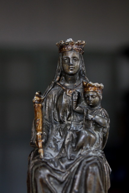 1900年代初期 フランス製 アンティーク 優しいお顔の聖母マリア像 幼い 
