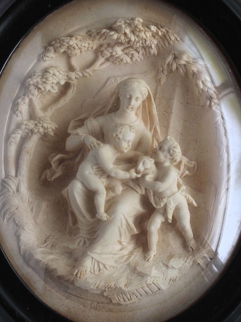☆アンティーク 19世紀 フランス メダイヨン RAGONEAU 宗教美術 - 美術品