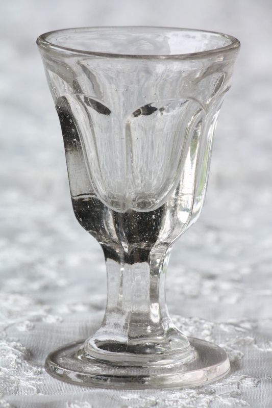 アンティーク トロンプイユ グラス 全高10.6ｃｍ 213ｇ 気泡入り 極