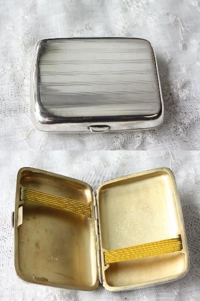 アンティーク スターリングシルバー シガレットケース 純銀製 英国