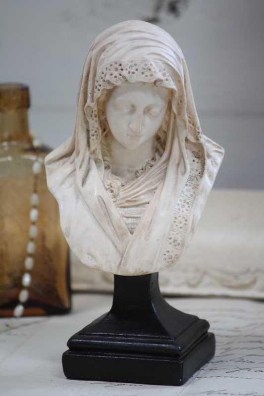 子供の石膏像 胸像 ブロンズ 彫刻 フランスアンティーク レア - 置物