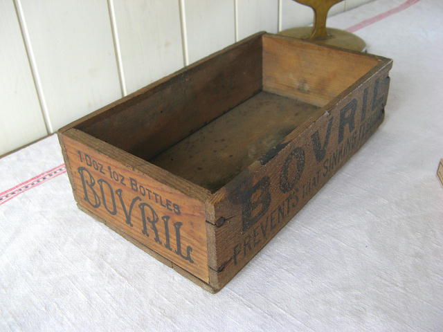 超目玉 BOVRIL 英国アンティーク アンティーク 木箱 木製ラック 