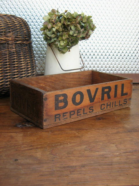 BOVBOVR IL アンティーク木箱 イギリス ボブリル - 雑貨