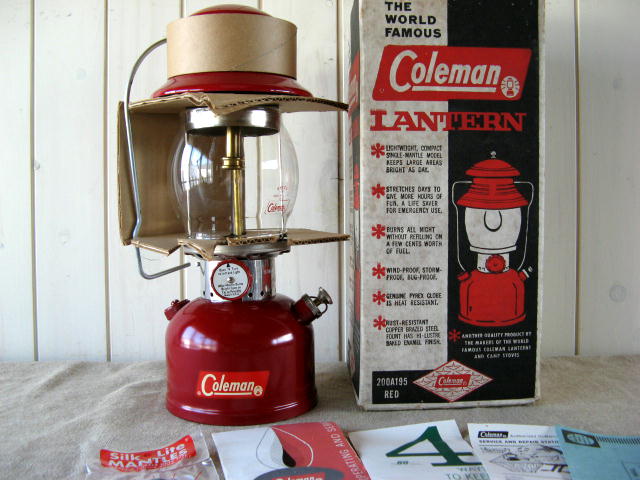 オンラインショッピング バーガンディー 1962年1月 コールマン Coleman 200A ランタン オールオリジナル www